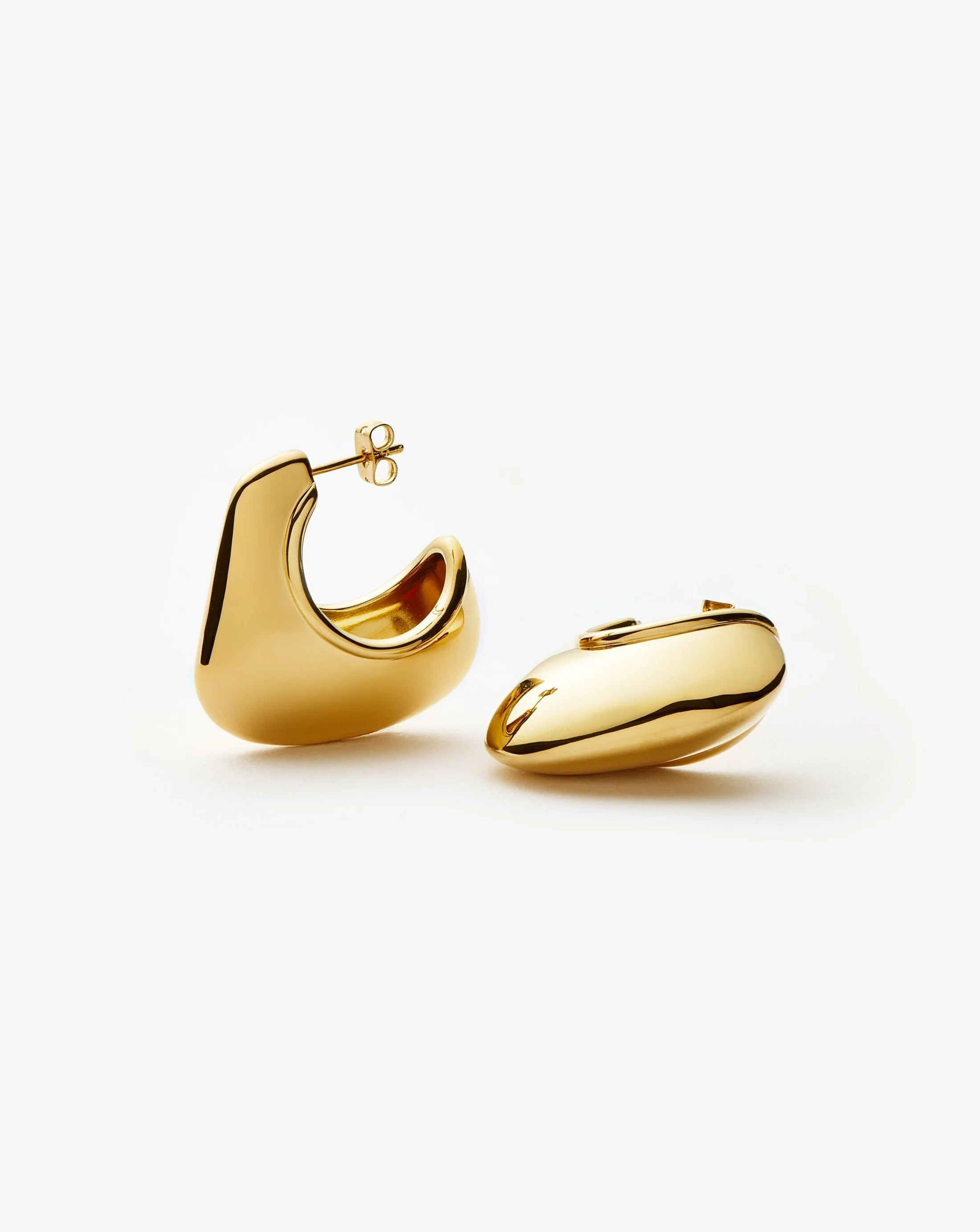 Hera Dome Large Hoop Earrings | 18ct Gold Plated | Missoma UK