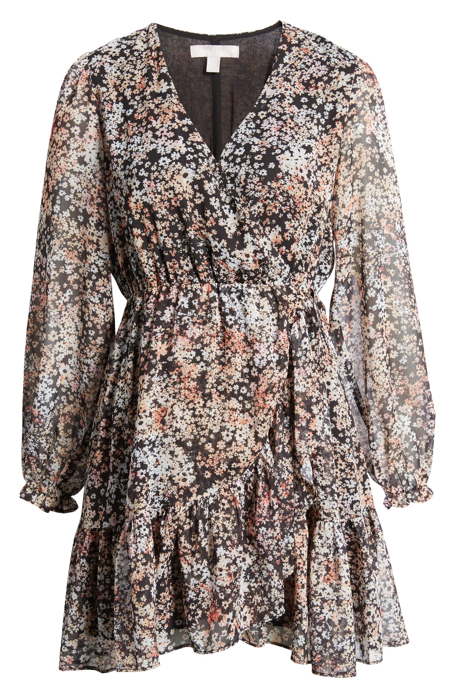 Floral Long Sleeve Chiffon Dress | Nordstrom