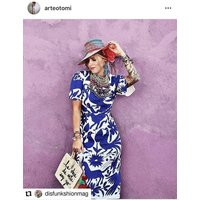 As Featured in Disfunkshionmag On Instagram White & Blue Otomi Dress. Hand Embroidered Otomi Dress.  | Etsy (US)