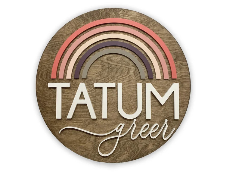 Rainbow Nursery Name Sign, Girl Nursery Decor, Baby Gift, 3D Name Sign, Rainbow Baby Decor, Baby ... | Etsy (US)