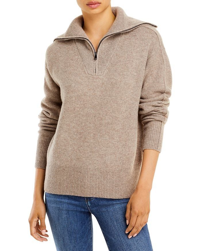 Half-Zip Cashmere Sweater | Winter Outfit | Lounge | Holiday | Bloomingdale's (US)