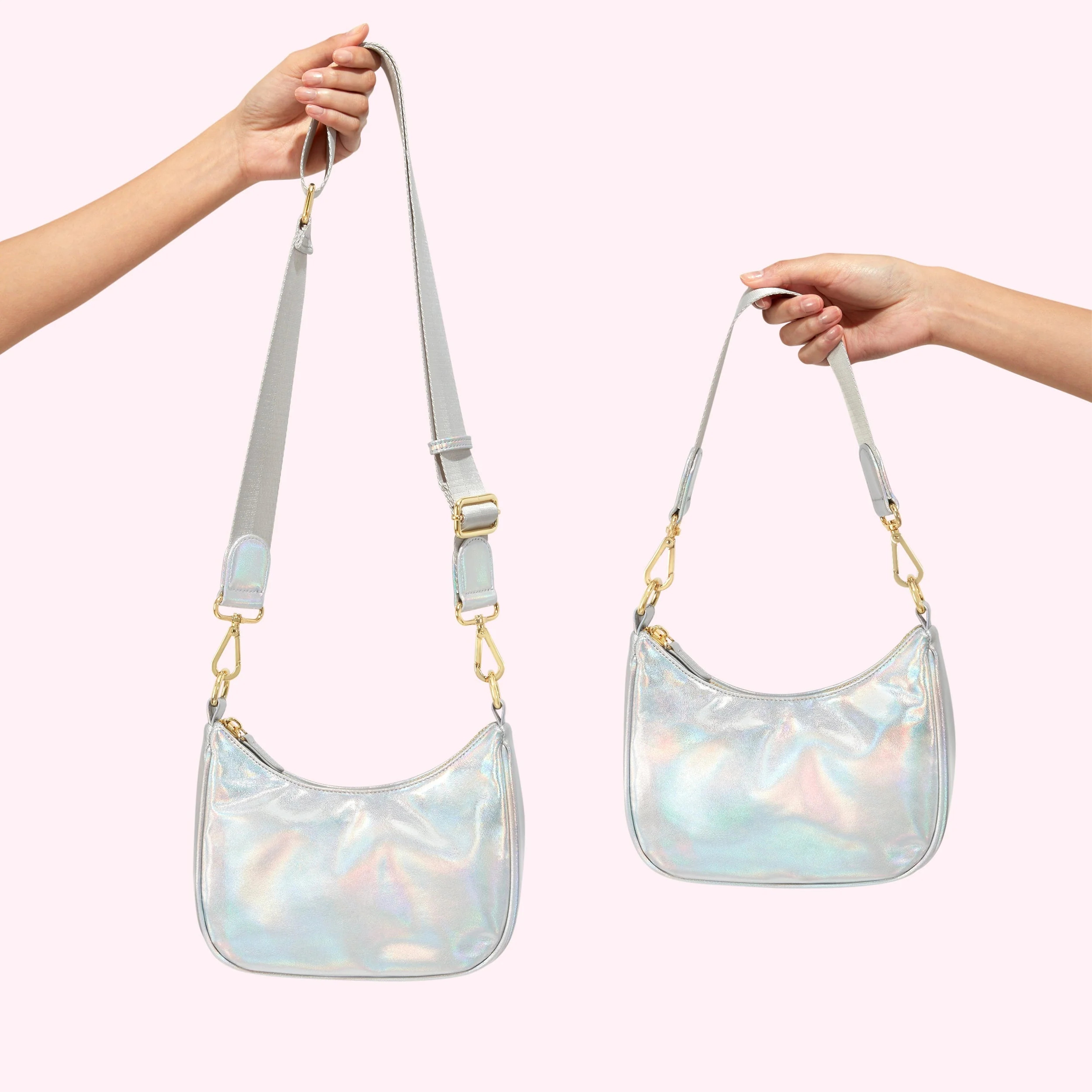 Shimmer Curved Crossbody Bag | Shoulder Bag - Stoney Clover Lane | Stoney Clover Lane