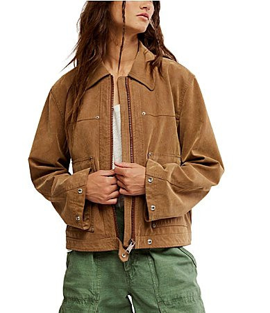 Free People Blair Faux Suede Long Sleeve Jacket - S | Dillard's