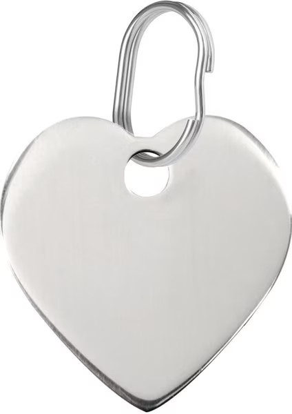 Red Dingo Heart Personalized Silver Stainless Steel Dog & Cat ID Tag | Chewy.com
