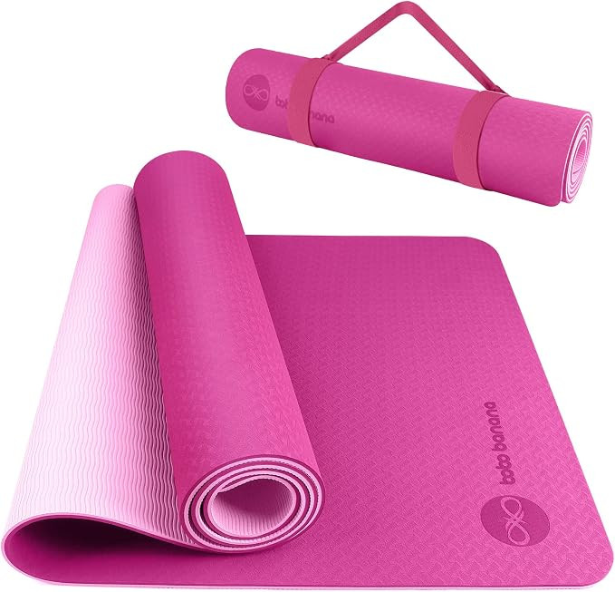 BOBO BANANA 1/4 Thick TPE Yoga Mat,72"x24" Eco-friendly Non-Slip Exercise & Fitness Mat for Men&W... | Amazon (US)