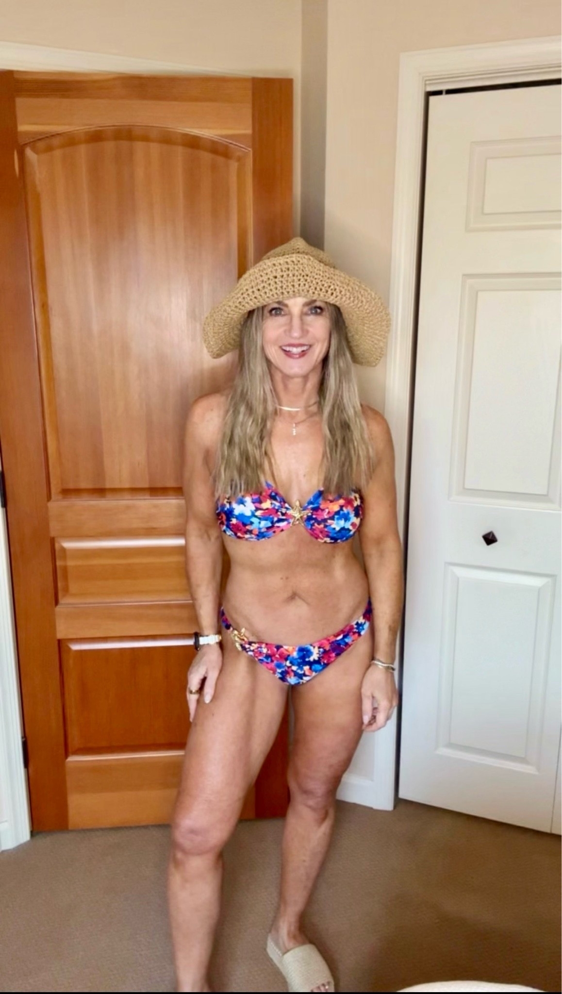 cute 2 piece suit and perfect beach/pool hat.

#LTKSeasonal #LTKOver40 #LTKfitnessgoals