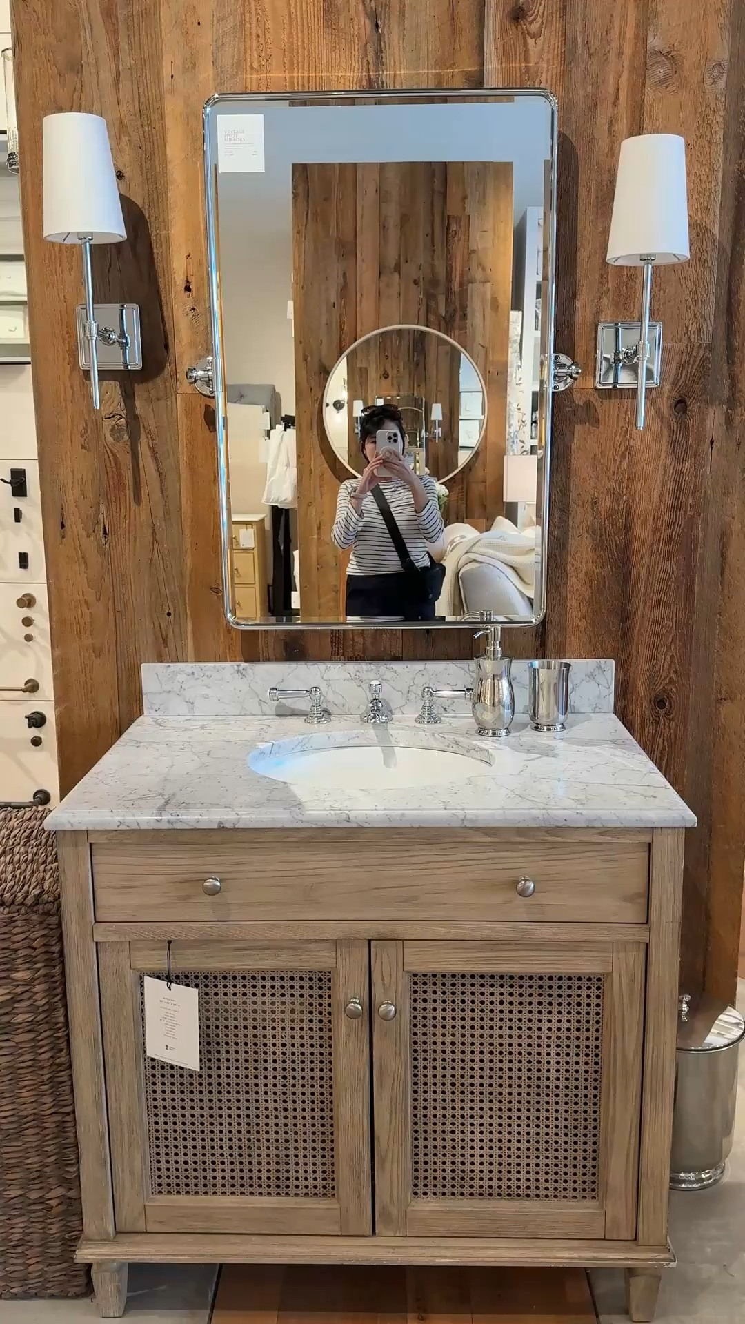 Elevated, airy, and full of texture! 😍 The Sausalito 36” Single Sink Vanity from Pottery Barn stands out with its woven rattan door fronts and honed Carrara marble top—such a beautiful balance of natural warmth and classic luxury. 🤍 The Seadrift finish keeps it light and fresh, while the solid wood construction and ceramic sink make it a lasting, functional choice for a refined bathroom upgrade. 🫧 I’ve linked this vanity along with other similar styles and coordinating pieces from the same collection for a cohesive look! ✨
#BathroomDesign #BathroomVanity #PotteryBarn

#LTKSaleAlert #LTKHome