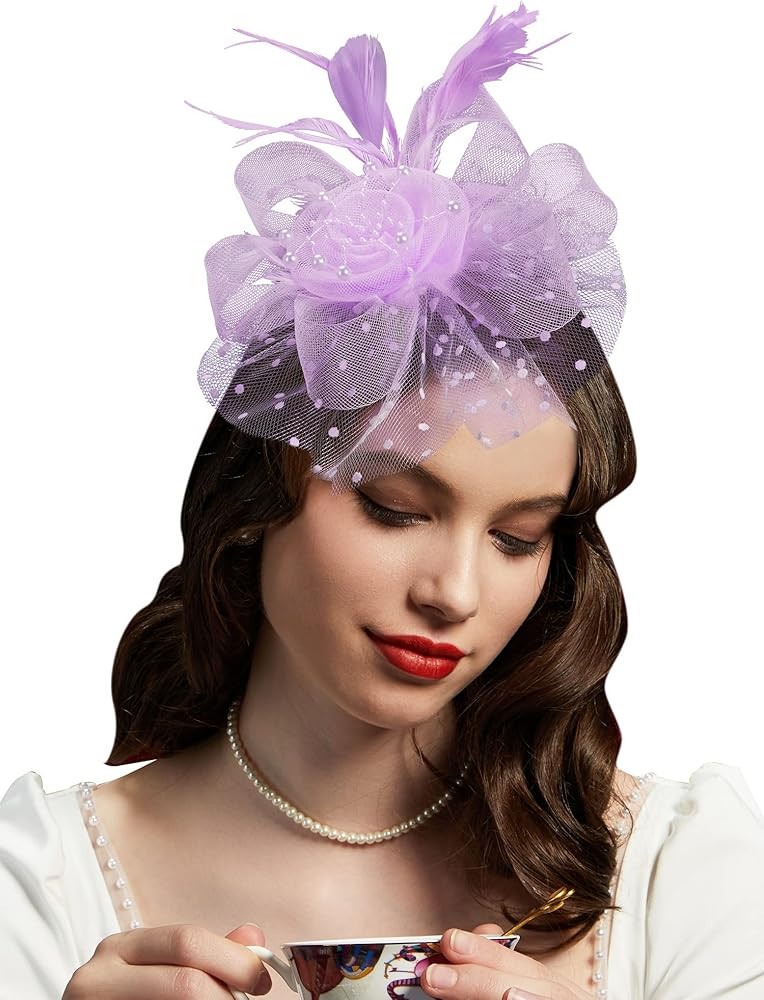 Cizoe Fascinators Hat for Women Tea Party Headband Kentucky Derby Wedding Flower Cocktail Mesh Fe... | Amazon (US)