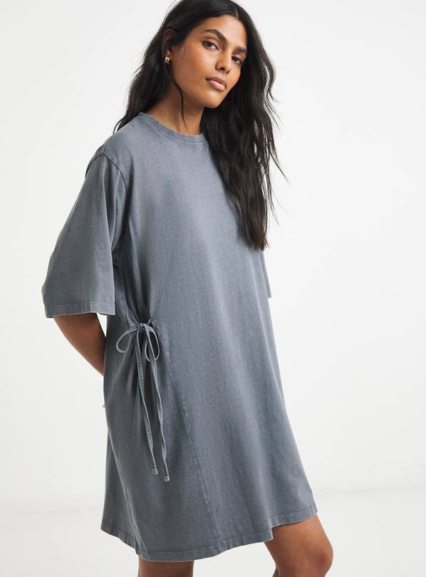 SIMPLY BE Acid Wash Cinched T Shirt Dress 16 | Tu Clothing