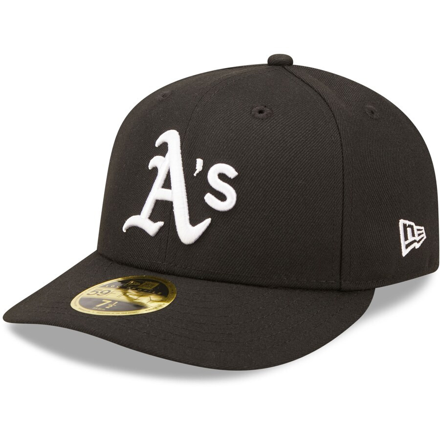 Oakland Athletics New Era Black & White Low Profile 59FIFTY Fitted Hat | Lids
