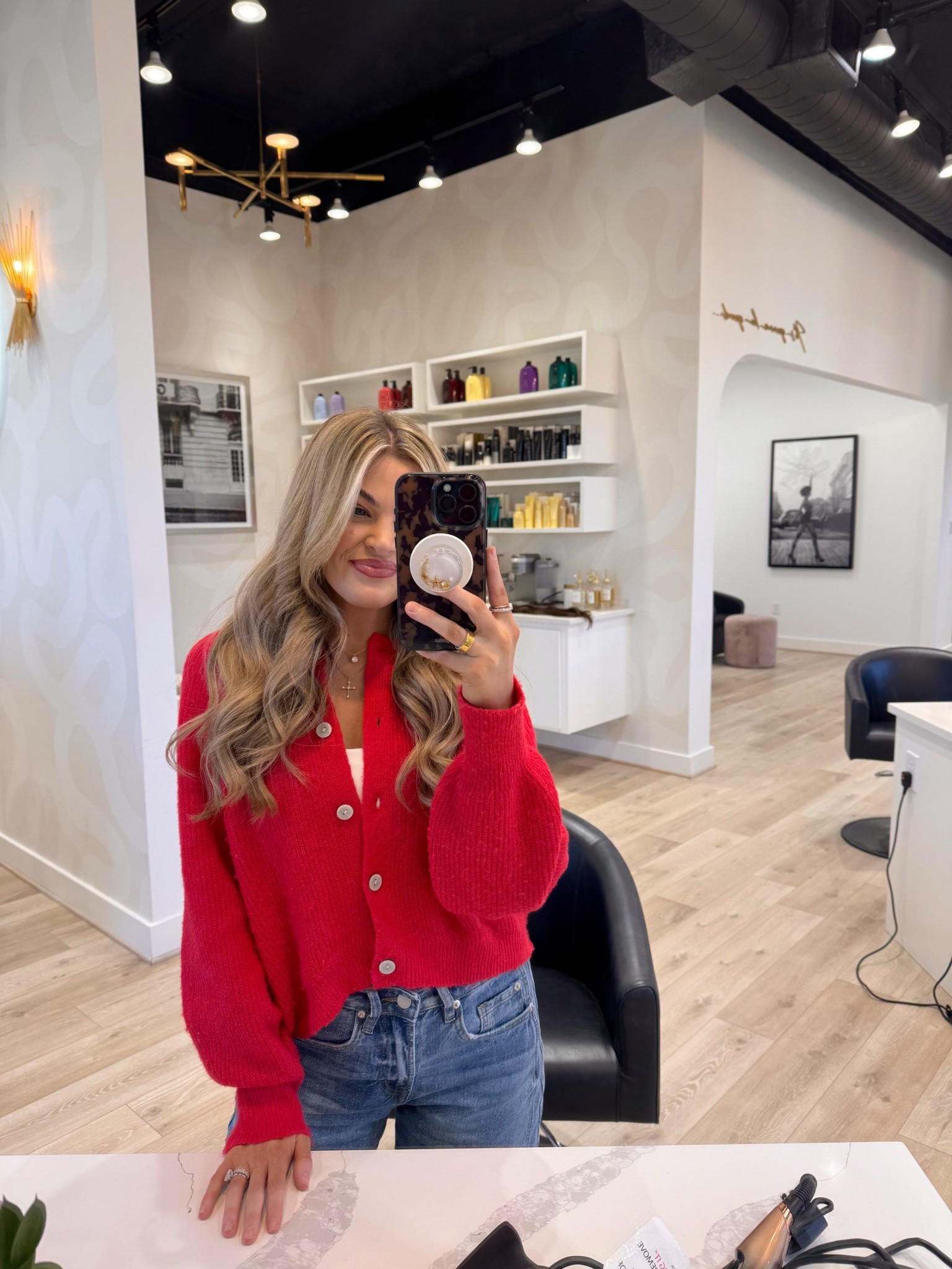 today’s casual ootd for my hair apt. this look would be great for valentine’s day if you’re looking for something to wear to a class party, galentines or casual date night! (wearing size small in sweater, 25 in jeans & shoes run BIG - I sized down 1/2 size and they’re still big)

casual outfit, vday, valentine’s day, date night, red sweater, barrel jeans, leopard flats

#LTKootd #LTKFindsUnder100 #LTKdayinmylife