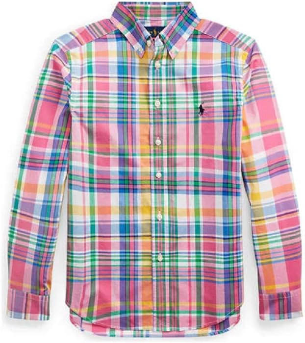 Polo Ralph Lauren Kids Baby Boy's Plaid Cotton Poplin Shirt (Toddler) | Amazon (US)
