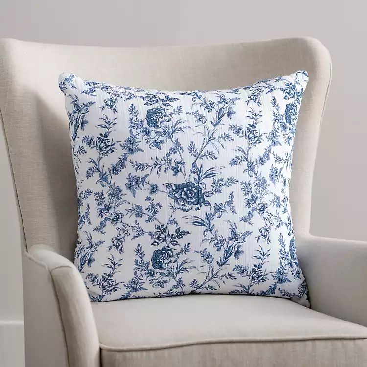 New! Blossoming Blues Pillow | Kirkland's Home