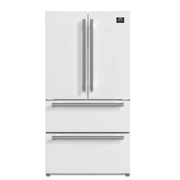 Forno Espresso Moena 36-inch French Door Refrigerator, 19.2 cu.ft with Ice Maker | Wayfair North America