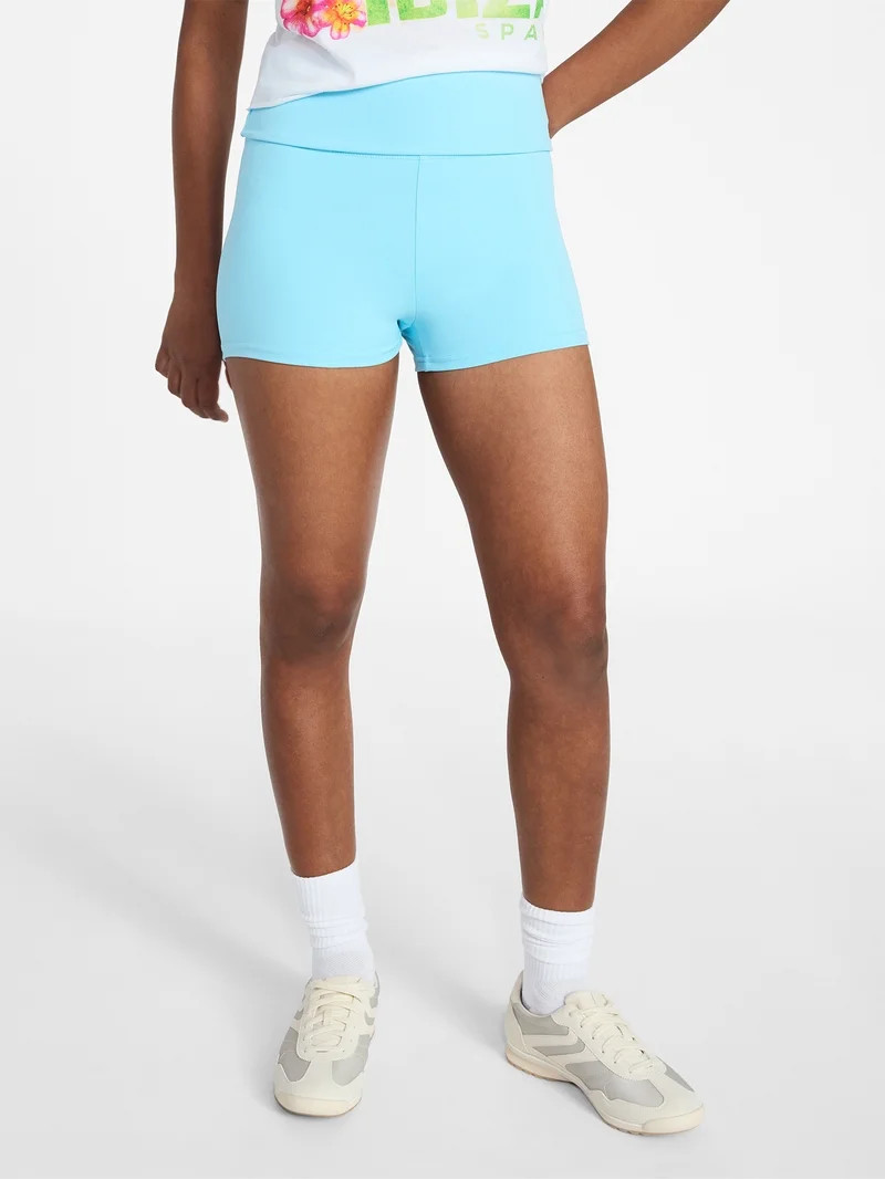 No Boundaries Foldover Shorts, 2.25" Inseam, Women's XXS-XXL | Walmart (US)