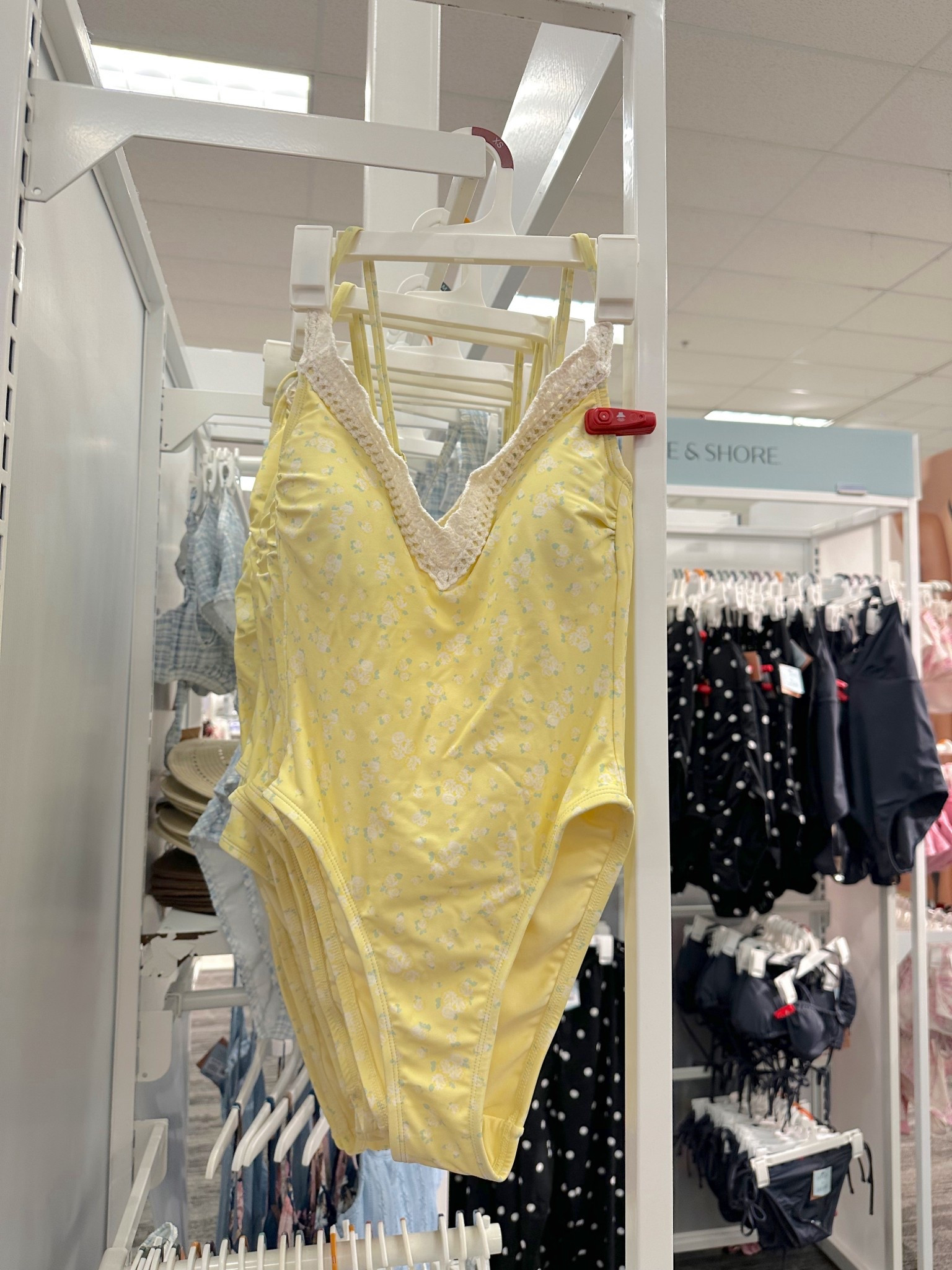 New women’s crochet butter yellow one piece swimsuit at Target!💛