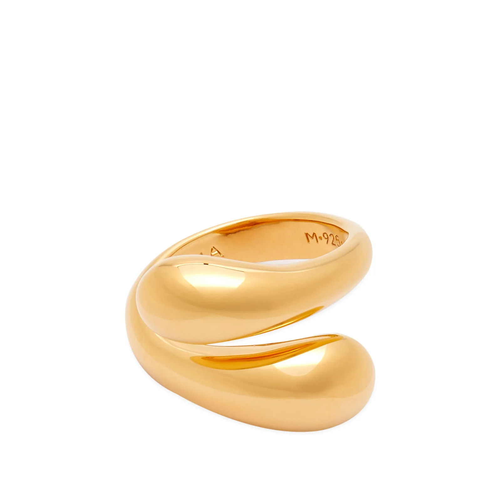 Missoma Women's Savi Sculptural Crossover Ring in Gold, Size Large | END. Clothing