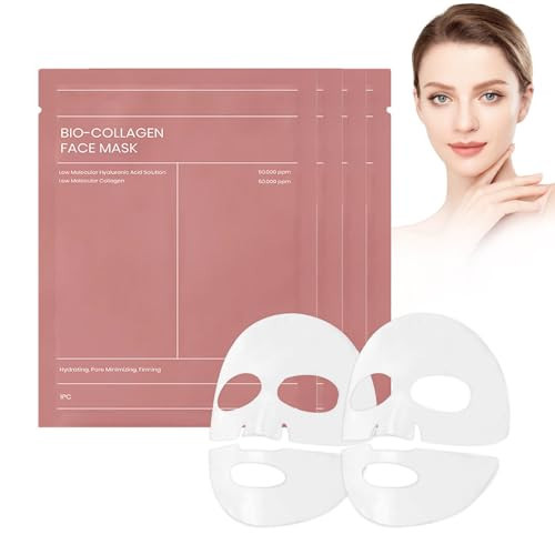 Bio-Collagen Real Deep Mask,Maschera Collagene Viso,Bio Collagen Face Mask Overnight, Real Deep Mask, Collagen Film,Idrata e Ammorbidisce, Restringe i Pori,Deep Hydration(4 pezzi) | Amazon (IT)