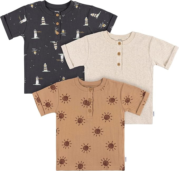 Gerber Baby-Boys Toddler 3-Pack Short Sleeve Pocket Tees | Amazon (US)