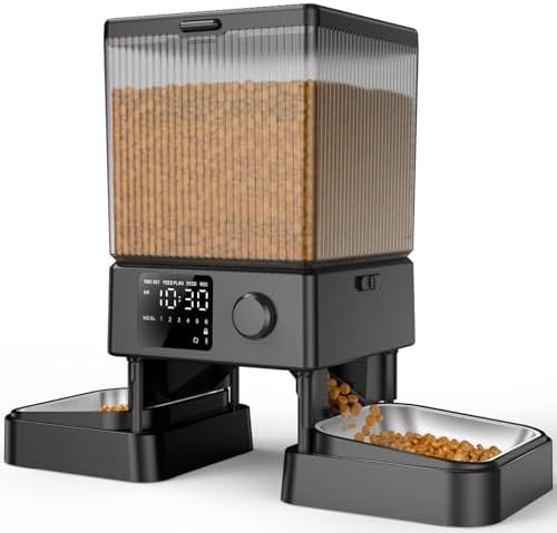 oneisall Automatic Cat Feeder for 2 Cats, 20 Cups/5L Automatic Cat Food Dispenser for Small Pets ... | Amazon (US)