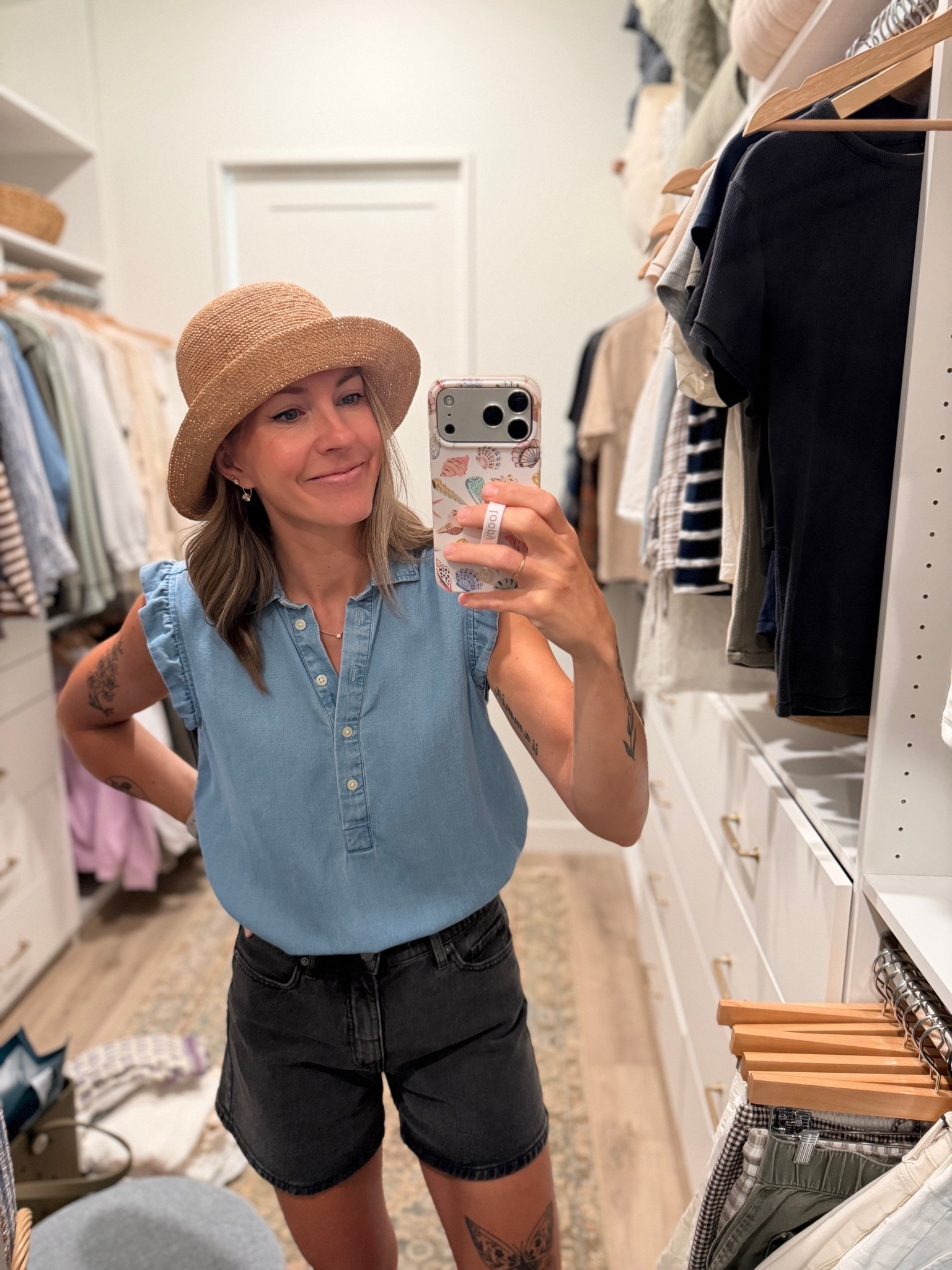 The CUUUTEST woven straw hat! Available in multiple brim widths, sizes and colors. I’m wearing the mini brim in Femme color and I got a M size.

#LTKootd #LTKSeasonal #LTKmomlife