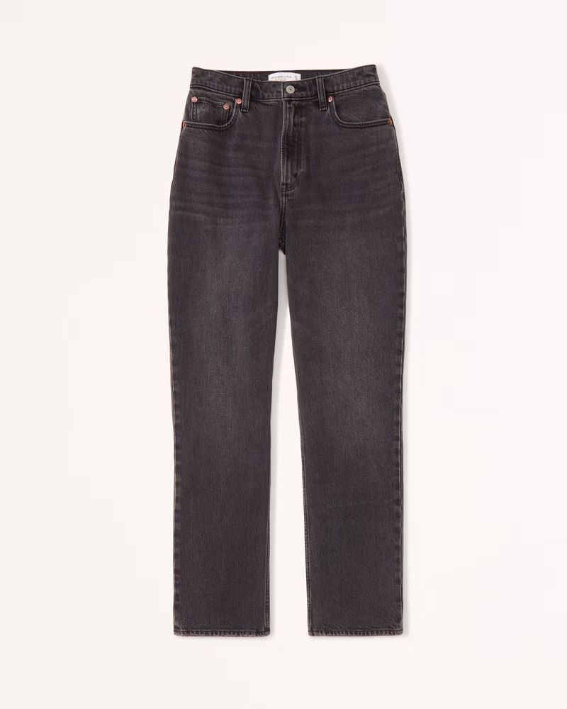 Women's Curve Love Ultra High Rise 90s Straight Jean | Women's Bottoms | Abercrombie.com | Abercrombie & Fitch (US)