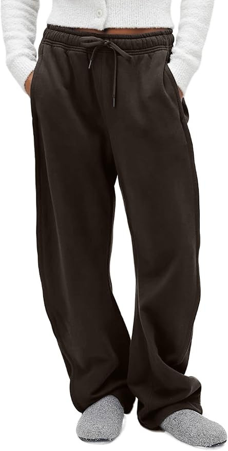 FAIABLE Women's Sweatpants Wide Leg - Super Soft Sweat Pants Fleece Baggy Joggers with Pockets, D... | Amazon (US)