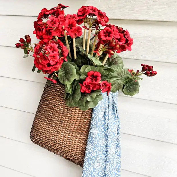 Tall Rattan Door Basket Set of 2 | Antique Farm House