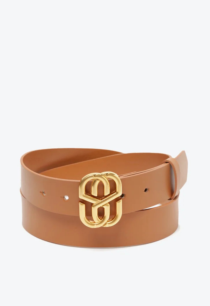 Cinto Marrom Schutz Emblem Couro | ZZ Mall (BR)