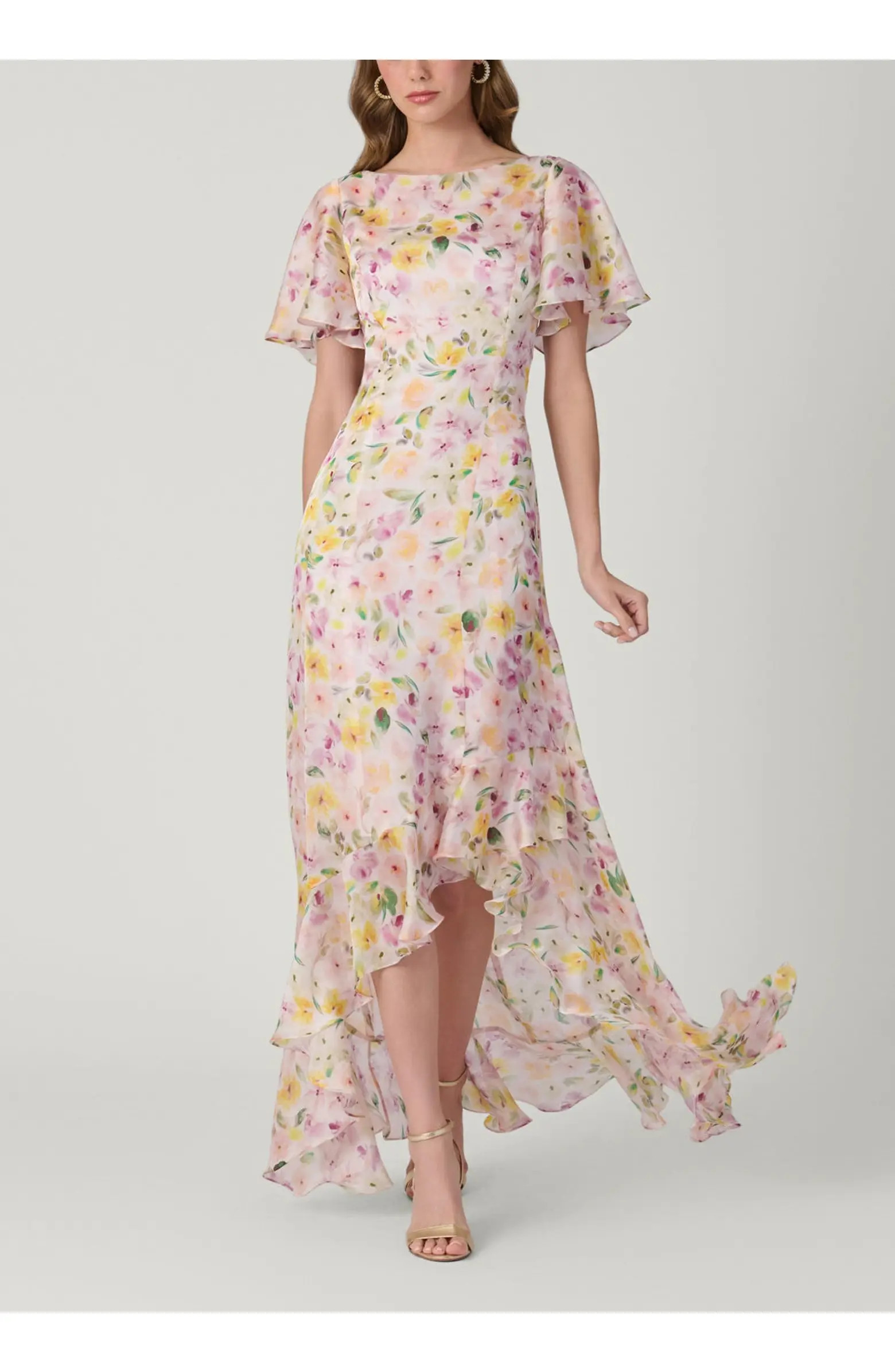 Midnight Chauncey Volta Floral Chiffon Dress | Nordstrom