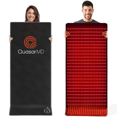 QuasarMD Infrared Red Light Therapy Mat- 1440 pcs Professional SMD LED Chips - 660nm & 850nm Wavelengths, Pain Relief, Enhances Recovery, Whole Body Care, Sleep Improvement & Energy Boost | Amazon (US)