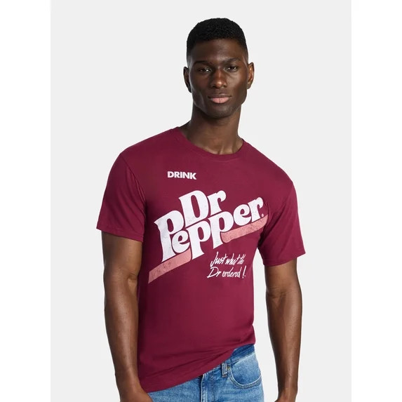 Dr Pepper Men's and Big Men's Graphic Tee with Short Sleeves, Sizes S-3XL | Walmart (US)