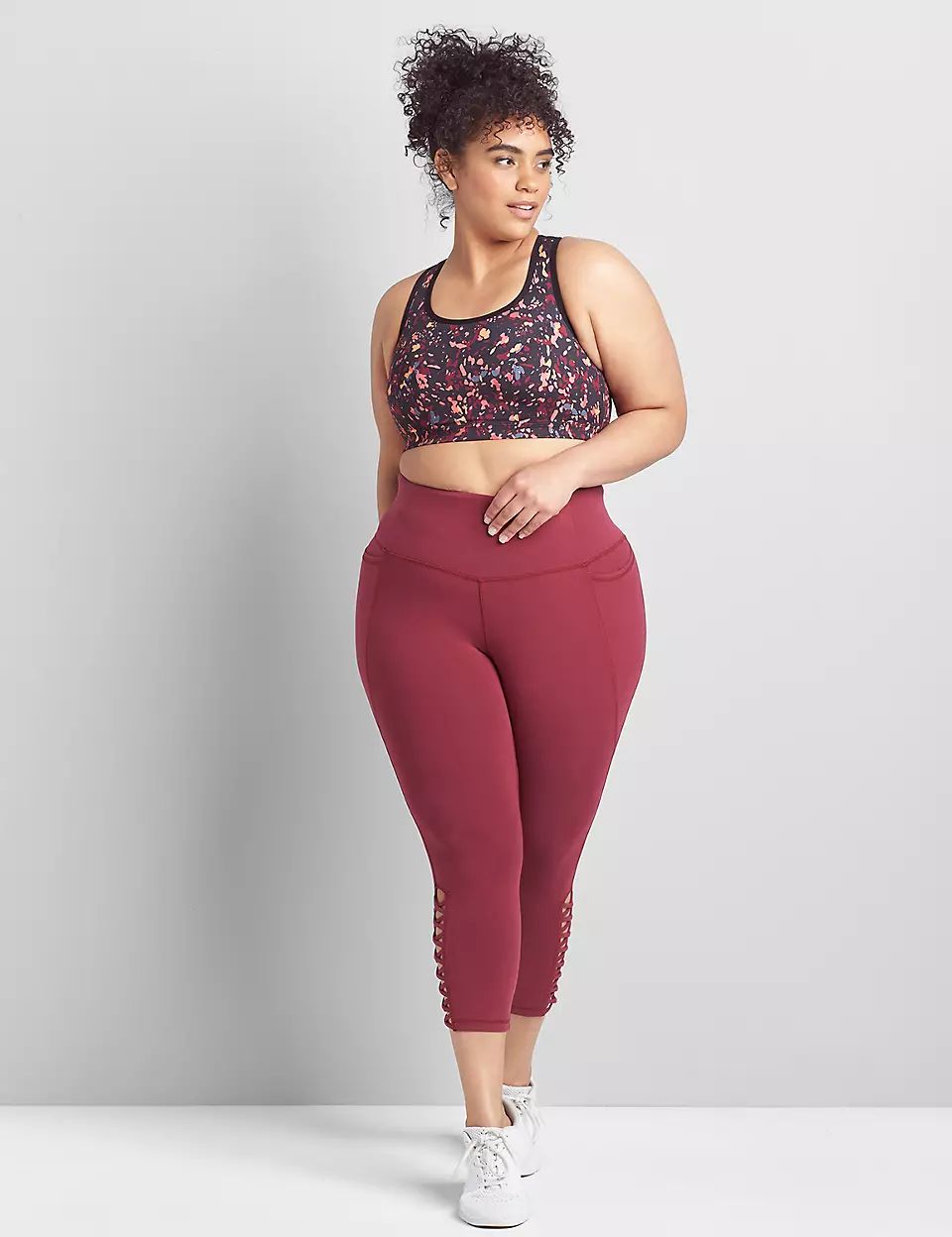 LIVI High-Rise Signature Stretch Capri Legging - Strappy Hem | Lane Bryant (US)