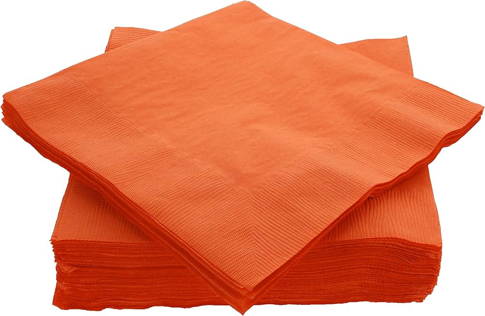 Big Party Pack 40 Count Orange Dinner Napkins Tableware- Ideal for Wedding, Party, Birthday, Dinn... | Amazon (US)