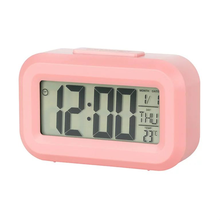 Virwir Digital Alarm Clocks with Temperature and Humidity Display Alarm Clocks for Bedroom, Pink ... | Walmart (US)