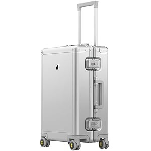 LEVEL8 Aluminum Luggage Carry on Suitcase 20-Inch Hardside Spinner Luggage, Suitcase Aluminium,Ha... | Amazon (UK)