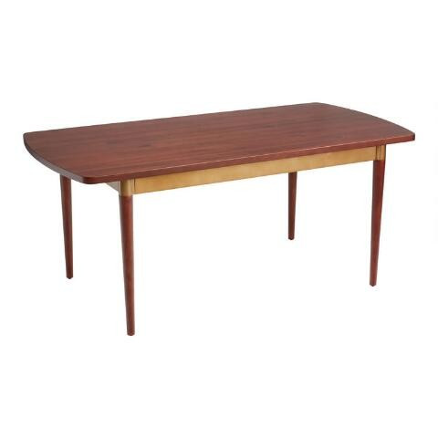 Walnut and Gold Mid Century Alianna Dining Table | World Market