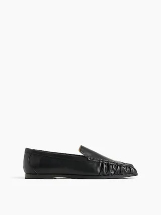 Vegan Leather Ruched Loafers | Gap (CA)