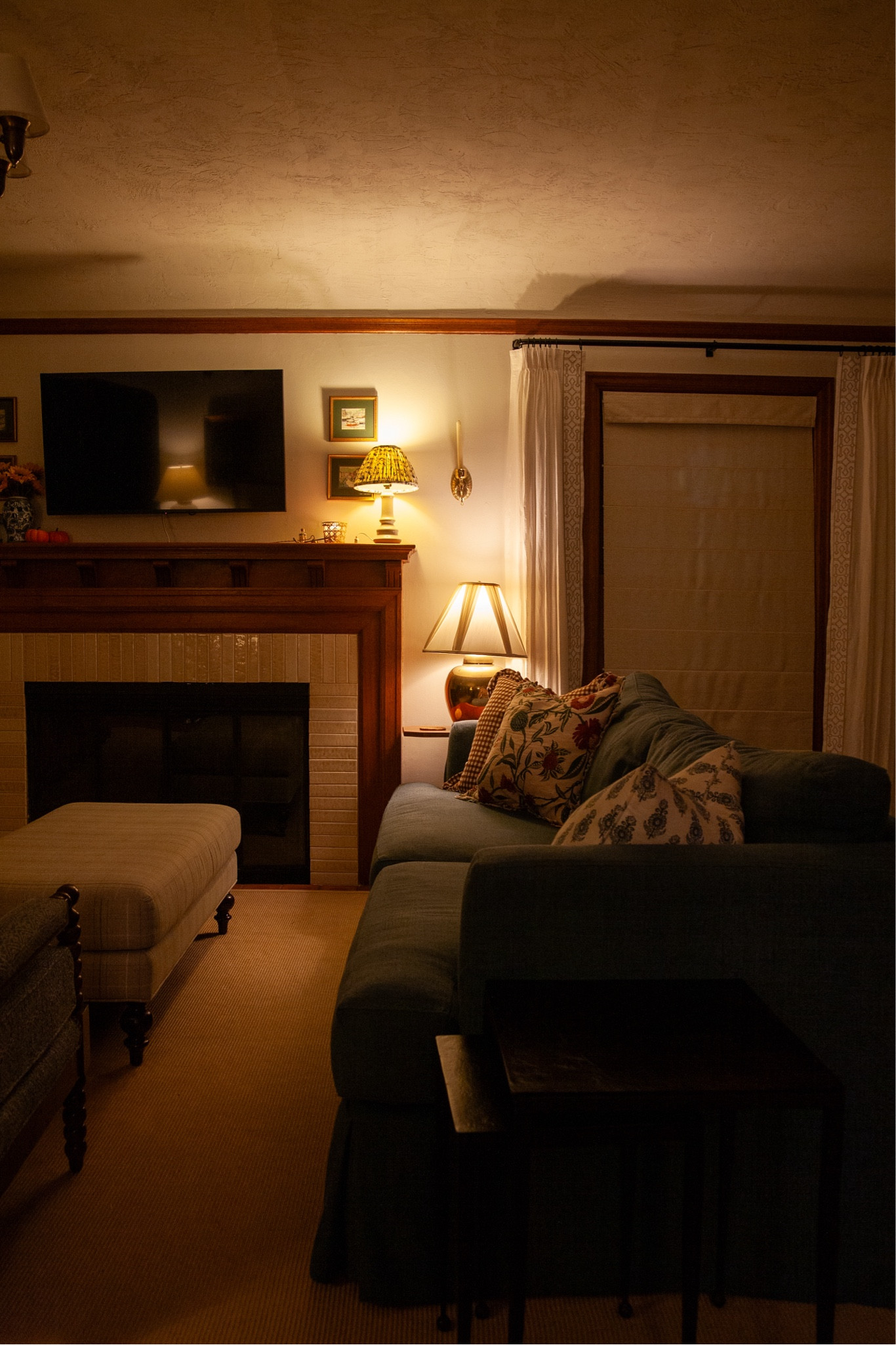 Warm lightbulb lamps on a timer, pillows fluffed just the way I like, a working thermostat, and an evening to myself on the couch. I’m planning some changes to this room, but I’ve been recognizing lately how much I LOVE my home even though it isn’t exactly the way I want it. So much gratitude. And also, adulting. Absolutely preferring a night in here sometimes! The fall vibes might have something to do with it too.

#LTKHome