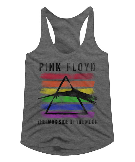 Pink Floyd Heather Graphite & Rainbow 'Dark Side of the Moon' Racerback Tank - Women | zulily