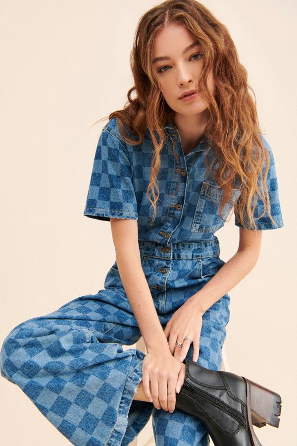 Wide Leg Denim Coveralls | Nuuly