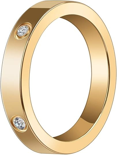 BZQH-TANG 2020new Love Rings， Promise with Design Best Gifts for Love Women's 4mm Titanium Stee... | Amazon (US)