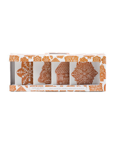 4pk Boxed Ginny Gingerbread Cookies Appetizer Plates | TJ Maxx