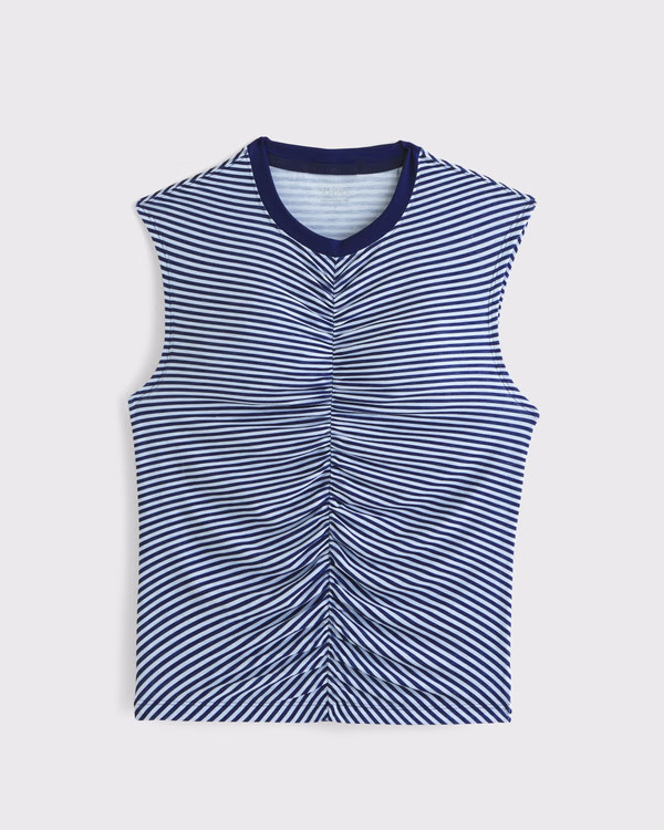 YPB Featherweight Ruched Tank | Abercrombie & Fitch (US)