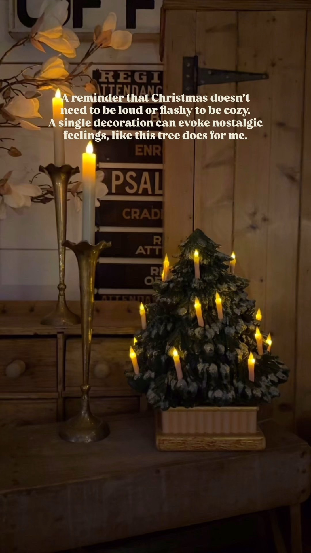 The most nostalgic tree blow mold! The candle 🕯️ flickering is so cozy. It runs on a timer. I love that it’s not ceramic. It’s like a true old fashion blow mold. 

#LTKHome #LTKSeasonal #LTKHoliday