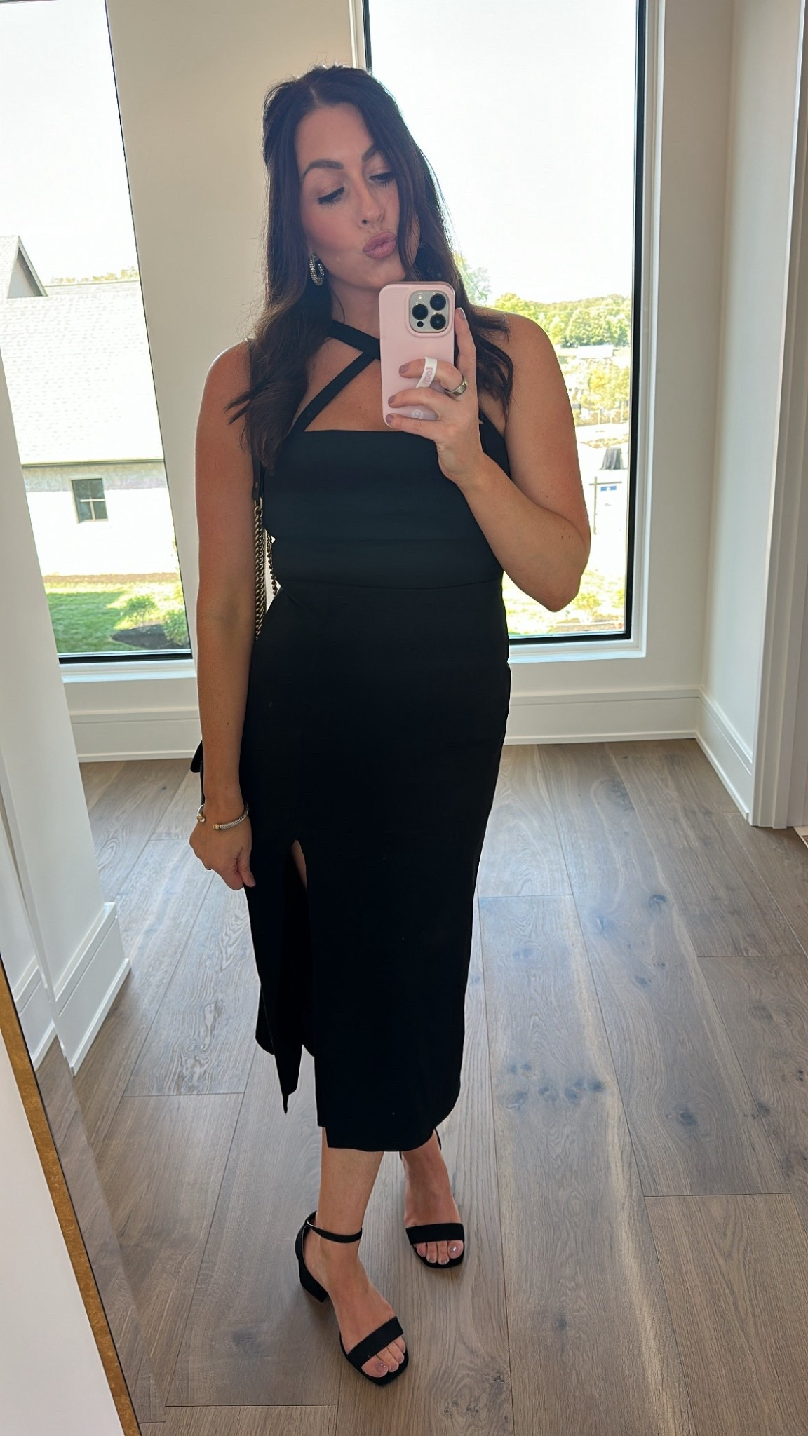 Black dress, midi dress, wearing size M

#LTKWedding #LTKStyleTip