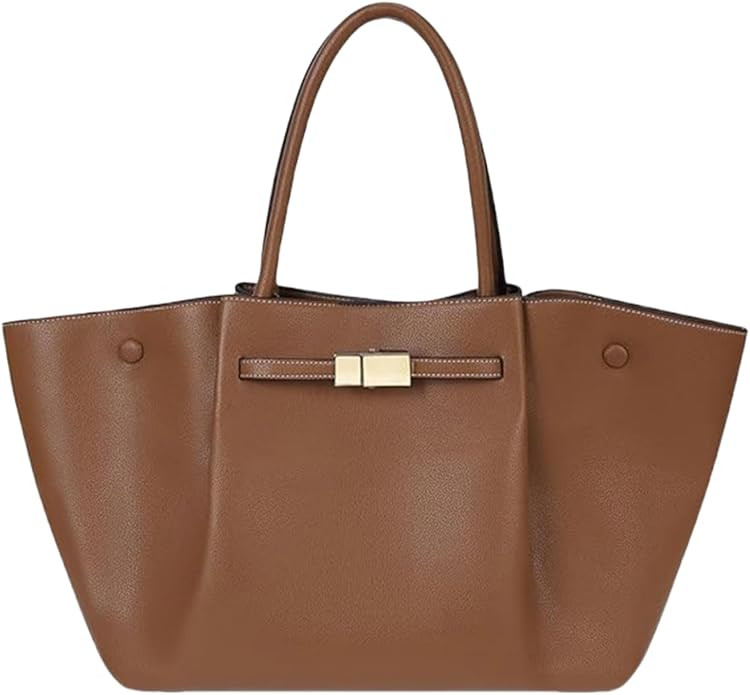 Vegan Leather Tote Bags for Women, Large Capacity Top Handle Shoulder Handbag Fashion Clutch Purs... | Amazon (US)