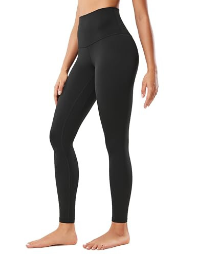 CRZ YOGA Women's Butterluxe Super High Waisted Workout Leggings 28 Inches -Over Belly Buttery Soft Full Length Yoga Pants Black Medium | Amazon (US)