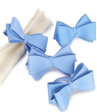 Blue Bow Napkin Rings, Set of 4 | Dillard's