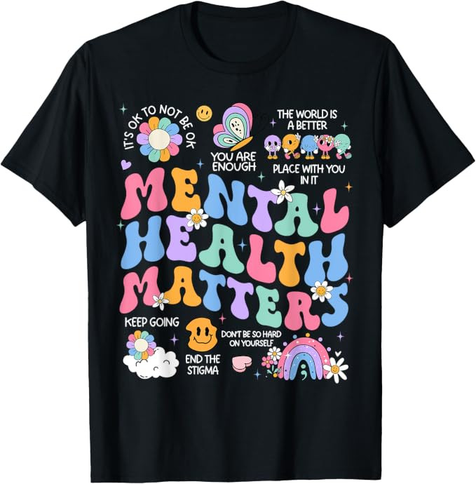 Mental Health Matters Human Brain Illness Awareness T-Shirt | Amazon (US)